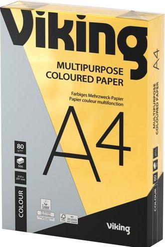 Produktbild Office Depot Farbiges Kopierpapier Contrast A4 80g/qm intensivgelb (80 g/m², 500 x, A4)
