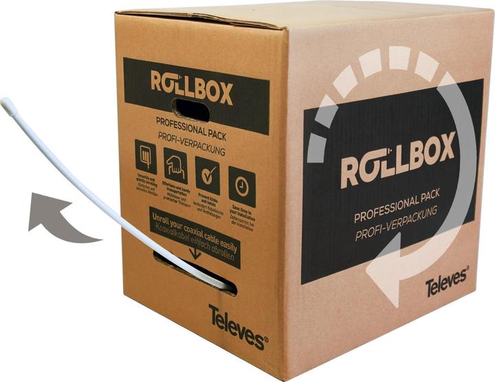 Produktbild Televes SK 2000 PLUS-B Koaxialkabel 250m Abrollbox 130dB (Antennendose)