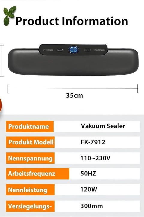 Produktbild Metemake Automatisches Vakuumiergerät FK-7912