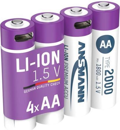 Ansmann Batteria NiMH Mignon AA tipo 2900 (min. 2650 mAh) (2 pz., AA, 2900 mAh)