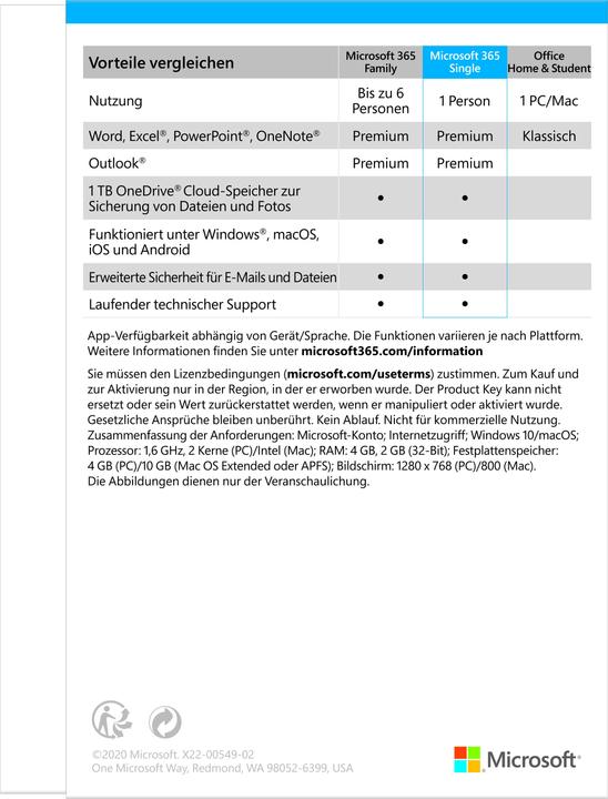 Image du produit Microsoft 365 Personnel (1 Utilisateur, 12 mois)
