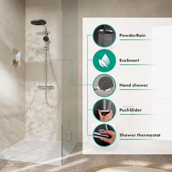 Produktbild hansgrohe Pulsify S Puro Duschsystem 260, 1jet, Ecostat Fine, Handbrause 3jet, EcoSmart