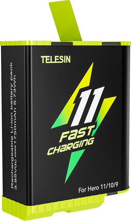 Image du produit Telesin Batterie de charge rapide pour GoPro Hero 11/10/9 GP-FCB-B11