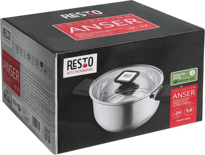 Productafbeelding Resto BRAADPAN D24CM 5,8L/92205 (24 cm, Steelpan, Roestvrij staal)