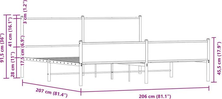 Image du produit vidaXL Bettgestell (200 x 200 cm)