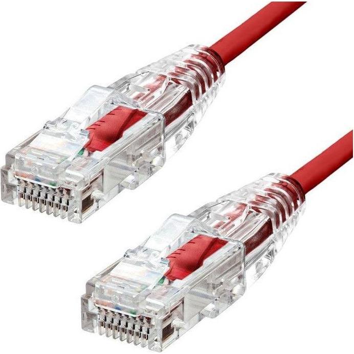 ProXtend Slim U/UTP CAT6 LSZH AWG 28 Red 30CM (U/UTP, CAT6, 0.30 m), Netzwerkkabel