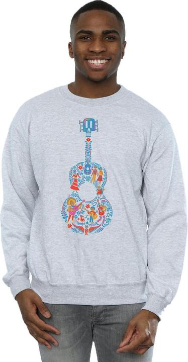 Actual product image Disney Mens Coco Guitar Pattern Sweatshirt (M)