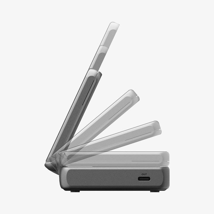 Produktbild Spigen Essential Ef302moq Qi2.2 2in1 Magnetischer Magsafe Wireless Charger Schwarz (25 W)