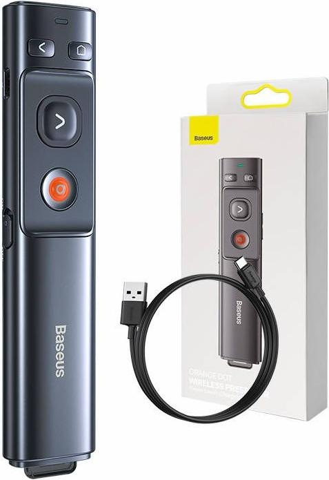 Produktbild Baseus Orange Dot Wireless Presenter (Green Laser)(Charging) Grey