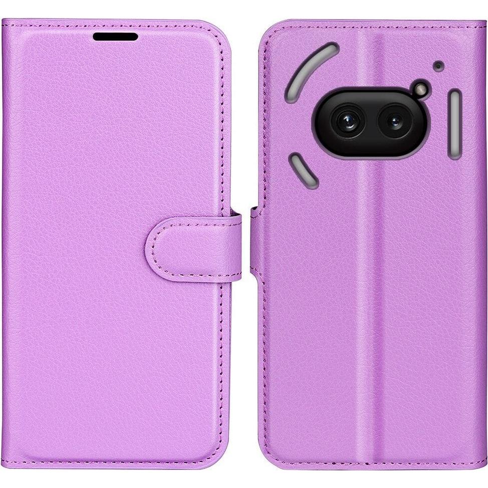 Thumbnail - Cover-Discount Nothing Phone (2a) - Leder Etui Hülle (Nothing Phone (2a)), Smartphone Hülle, Violett