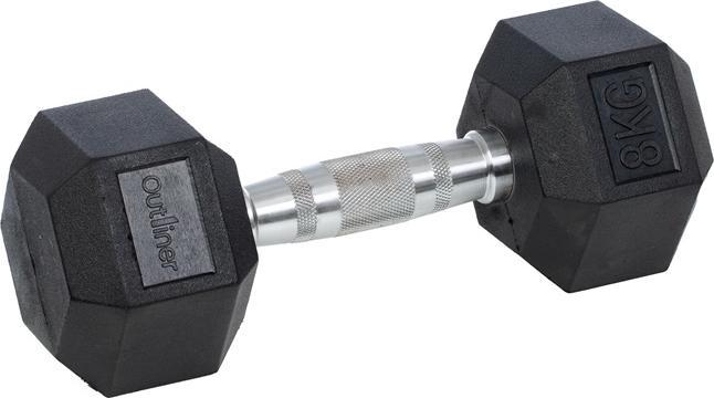 Outliner Rubber Hexdumbbell Yldb35 8kg (1 x 8 kg)