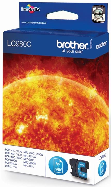 Immagine prodotto Brother LC980C Cartuccia d'inchiostro ciano 260 pagine ISO/IEC 24711 55 ml Ciano DCP 145 C (C)
