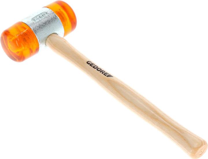 Actual product image Gedore Plastic hammer, Ø 60 mm, Replaceable heads made of cellulose acetate, Sturdy ash handle (1392 g)