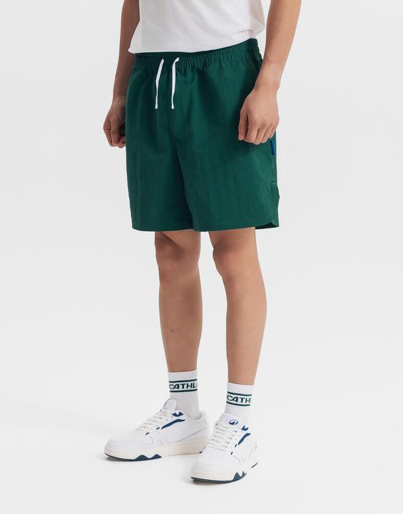 Image du produit Decathlon Short toile homme, Elementals, vert (XS)