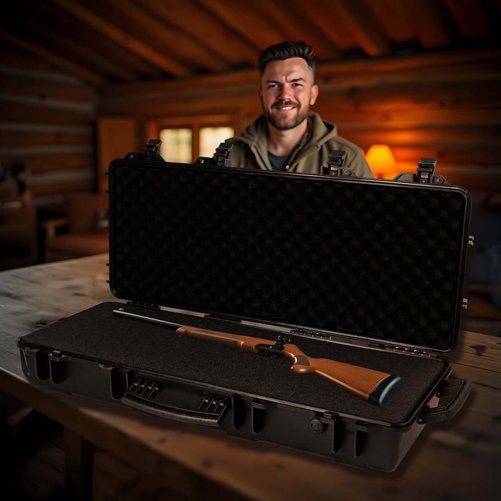 Actual product image Wiltec Waffenkoffer 97,8x42x17,3cm Langwaffenkoffer Gewehrkoffer Koffer Gewehr