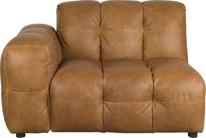 Dutchbone Sofa Element Hackman With Arm Left Leather Cognac (Corner sofa)