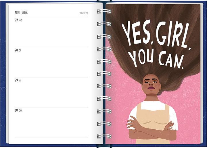 Produktbild Terminplaner 2026 Girl, you can (10 x 15,5 cm, 1 Woche / 2 Seiten)