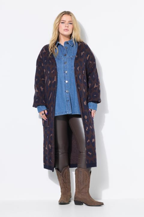 Actual product image Studio Untold Sparkly Leopard Print Longline Cardigan (46, 48)