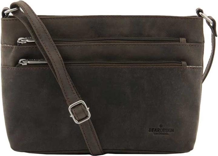 Bear Rock Bärende Design Ilona Leder Umhängetasche - braun