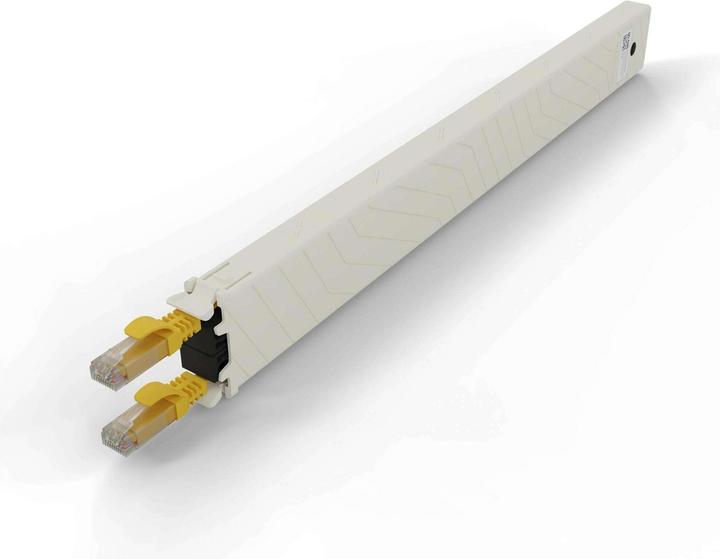 Produktbild PATCHBOX one / Cassette / 8RU / Cat 6A, UTP, 0.8 m, Gelb (CAT6a, 0.80 m)