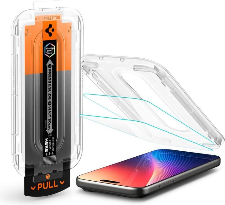 Produktbild Spigen - Glas.tR EZ-FIT Pro - iPhone 16 Pro Max / iPhone 17 Pro Max - Clear (1 Stück, Apple iPhone 16 Pro Max, Apple iPhone 17 Pro Max)