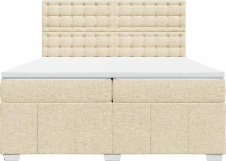 Produktbild vidaXL Bo x springbett mit Matratze 200 x 200 cm Stoff (200 x 200 cm)