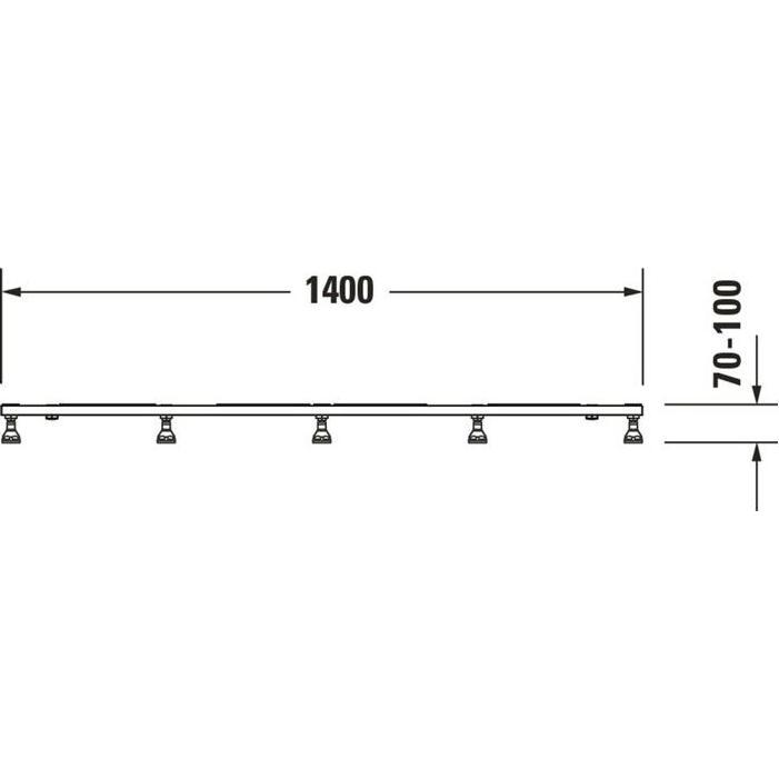 Thumbnail - Duravit, Duschwanne, Fussgestell für Duschwanne Tempano 1400x1000mm