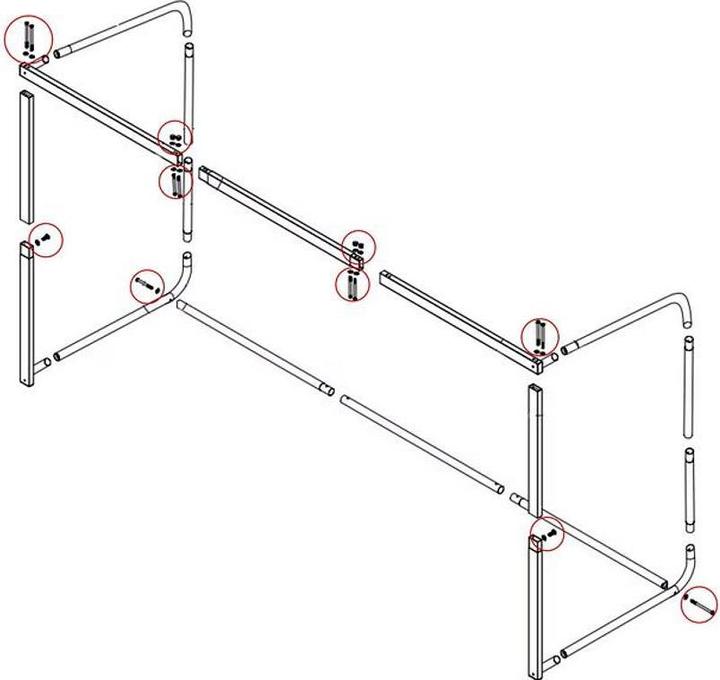 Hudora 1 screw set for Allround football goal