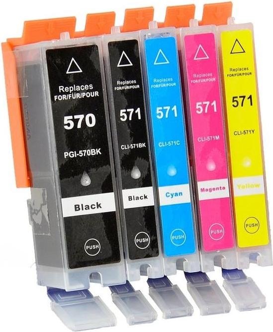 Actual product image Hermex Compatible Canon Pixma TS5055 Ink Cartridges (M, Y, PGBK, C, FC)