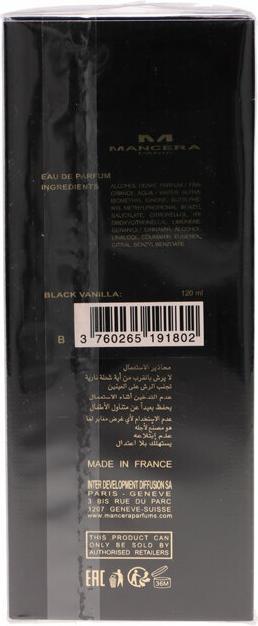 Immagine prodotto Mancera Black Vanilla di Eau de Parfum Spray (Unisex) 120 ml (Eau de parfum, 120 ml)