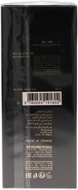 Actual product image Mancera Black Vanilla by Eau de Parfum Spray (Unisex) 120 ml (Eau de parfum, 120 ml)