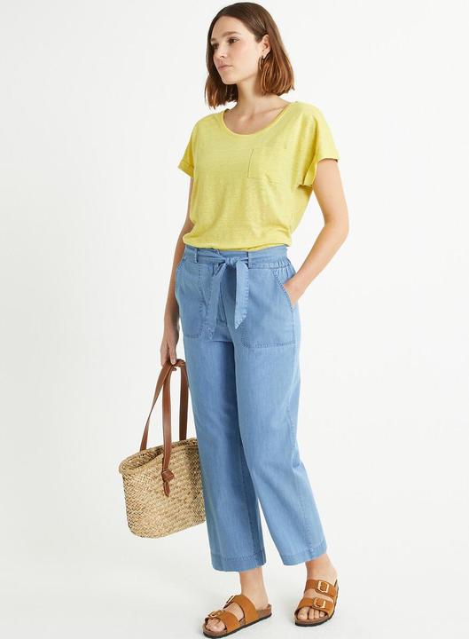 Actual product image Anne Weyburn Wide trousers in light denim