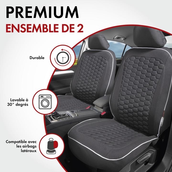 Produktbild Walser Autositzbezug ZIPP-IT Premium Kendal, PKW-Schonbezüge für 2 Vordersitze mit Reiverschluss-System sc