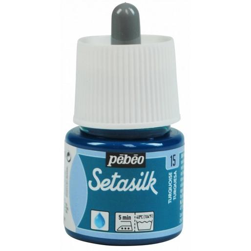 Thumbnail - Pebeo, Künstlerfarbe + Bastelfarbe, Setasilk (Türkis, 45 ml)