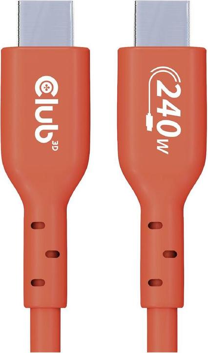 Actual product image Club 3D Club3D Cable USB 2 Type C PD 240W / 480Mb 4m St/St retail (4 m, USB 2.0, 240 W)