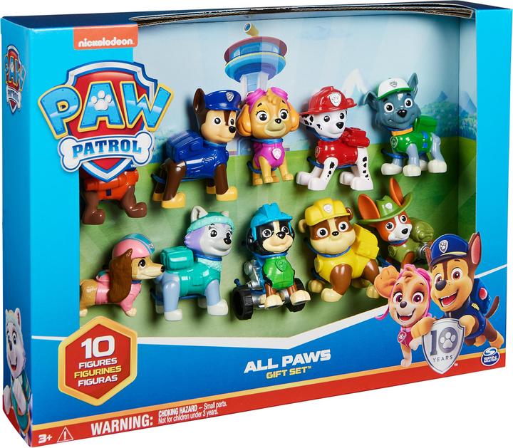 Image du produit Paw Patrol PAW Action Pack Pups Set cadeau de 10 pièces