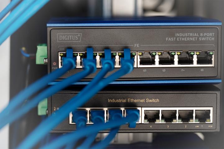 Produktbild Digitus Industrieller 8-Port Fast Ethernet PoE Switch (8 Ports)