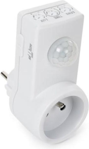 Actual product image Perel Intermediate Plug With Motion Detector - Protective Contact (French System)