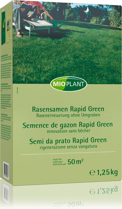 Mioplant Semence de gazon Rapid Green, 50 m2 (Réensemencement de la pelouse)