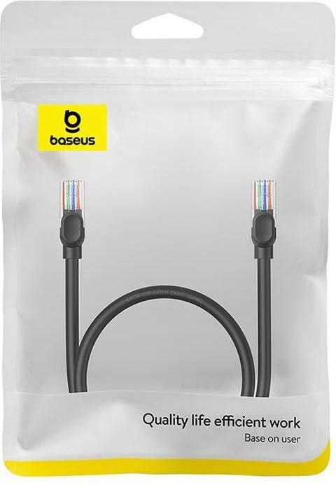 Produktbild Baseus Ethernet CAT5, 0,5m network cable (black) (CAT5, 0.50 m)