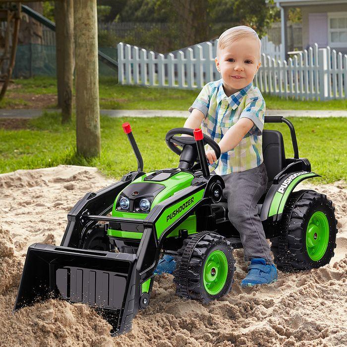 Image du produit Swisshandel24 Pelleteuse électrique pour enfants Pelleteuse à siège pour enfants Pelleteuse tout-terrain Tracteur