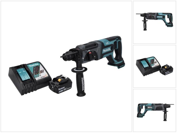 Produktbild Makita DHR 241 RT1 Akku Bohrhammer 18 V 2,0 J SDS plus + 1x Akku 5,0 Ah + Ladegerät (Akkubetrieb)
