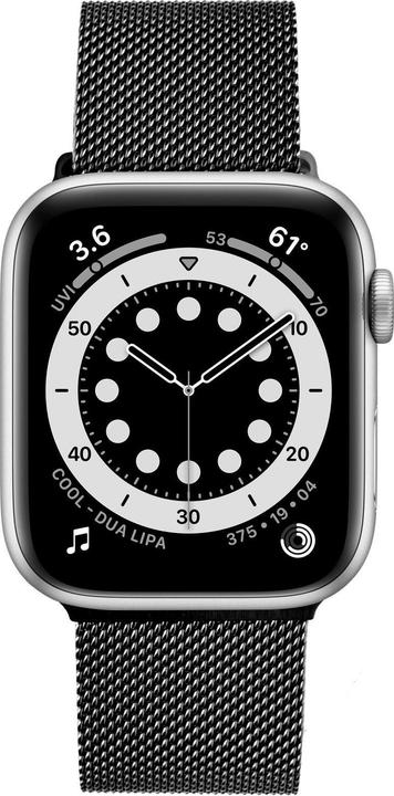 Immagine prodotto Fixed Maglia in metallo fino all'Apple Watch 42/44/45/49mm Sort (49 mm, Acciaio inossidabile, Metallo)
