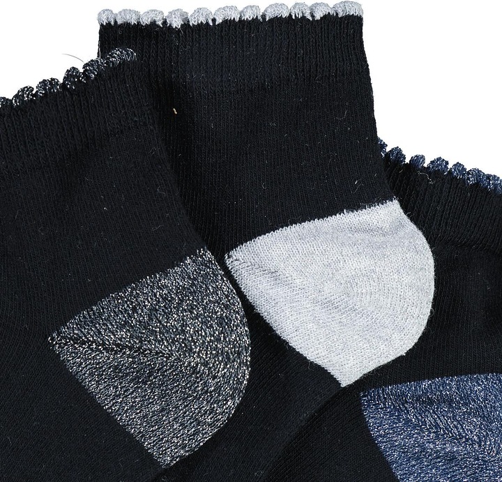 Actual product image La Redoute Collections 3er-Pack Kurzsocken mit Glitzerdetails (pack of 3, 35, 37)