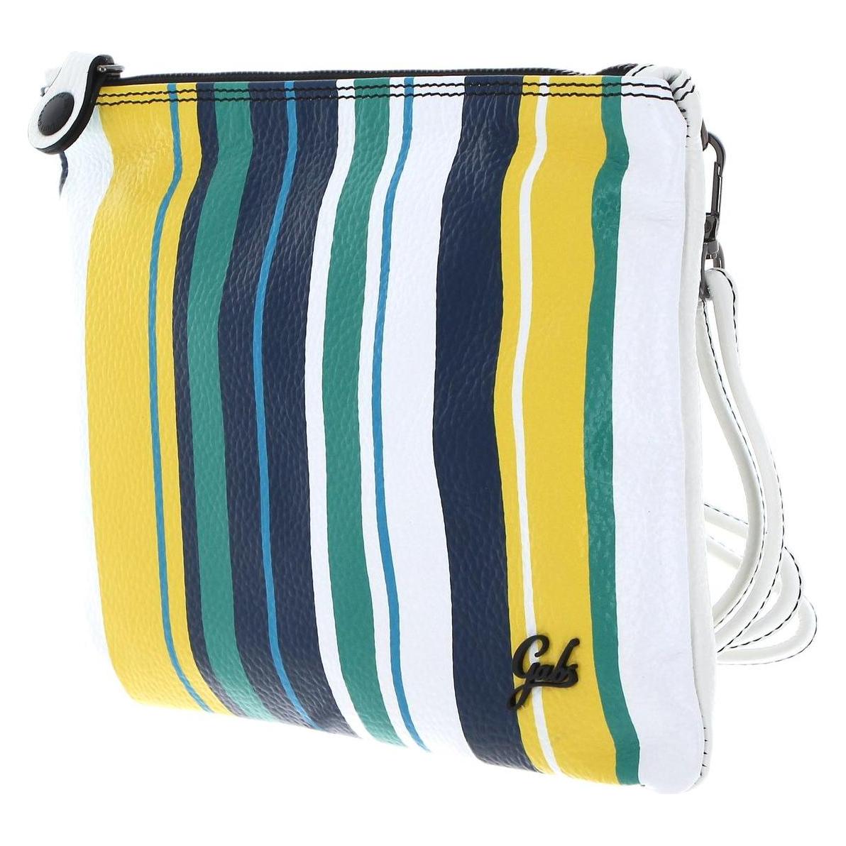 Gabs, Damen, Handtasche, Beyonce Tg St. Multirighe + Ruga Bicolor Black Pochette, Weiss