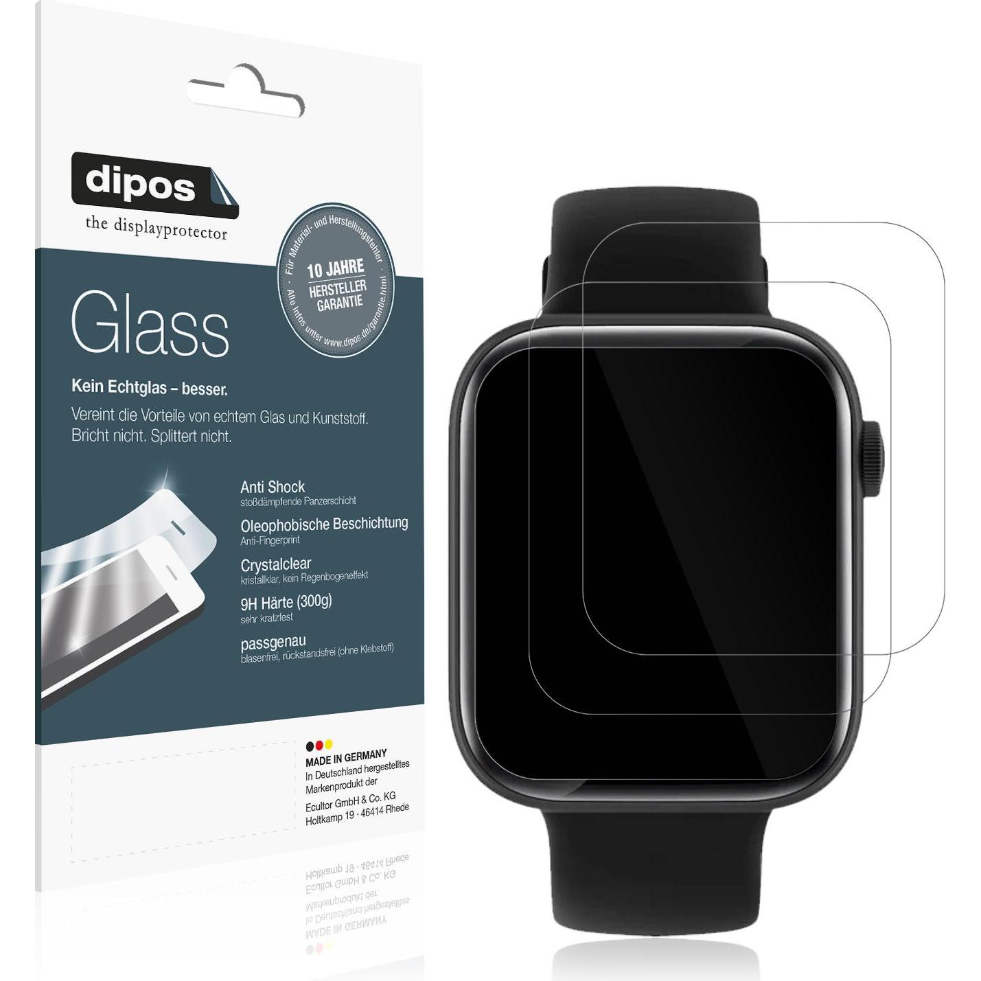Dipos Displayschutz Anti-Shock, Smartwatch Schutzfolie, Transparent