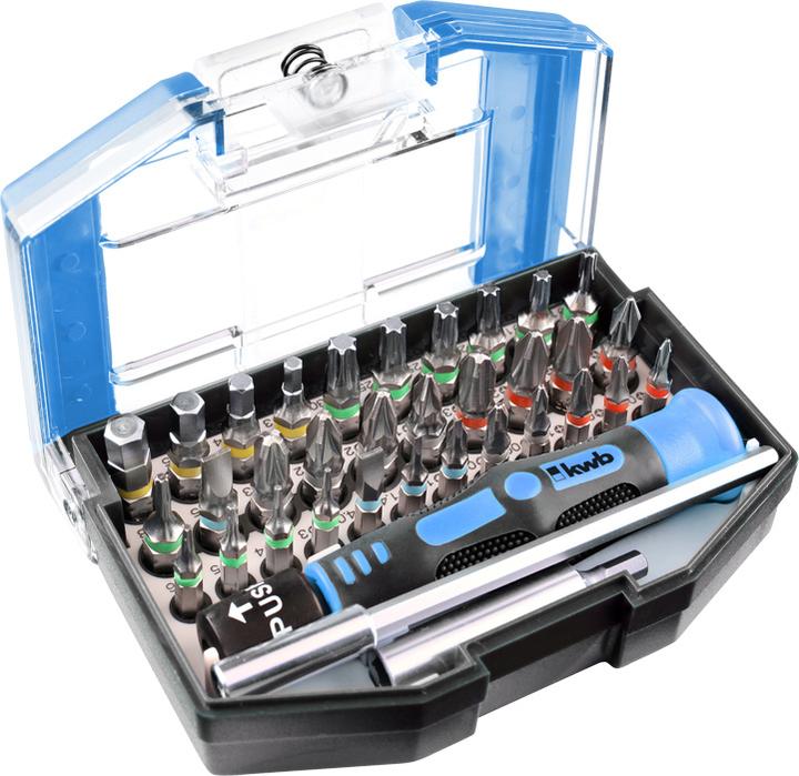 Actual product image kwb Bit Box 35-Piece With Belt Clip (1/4")