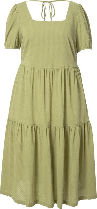 Actual product image Ulla Popken Eco Cotton Short Sleeve Flounce Panel Dress (60)