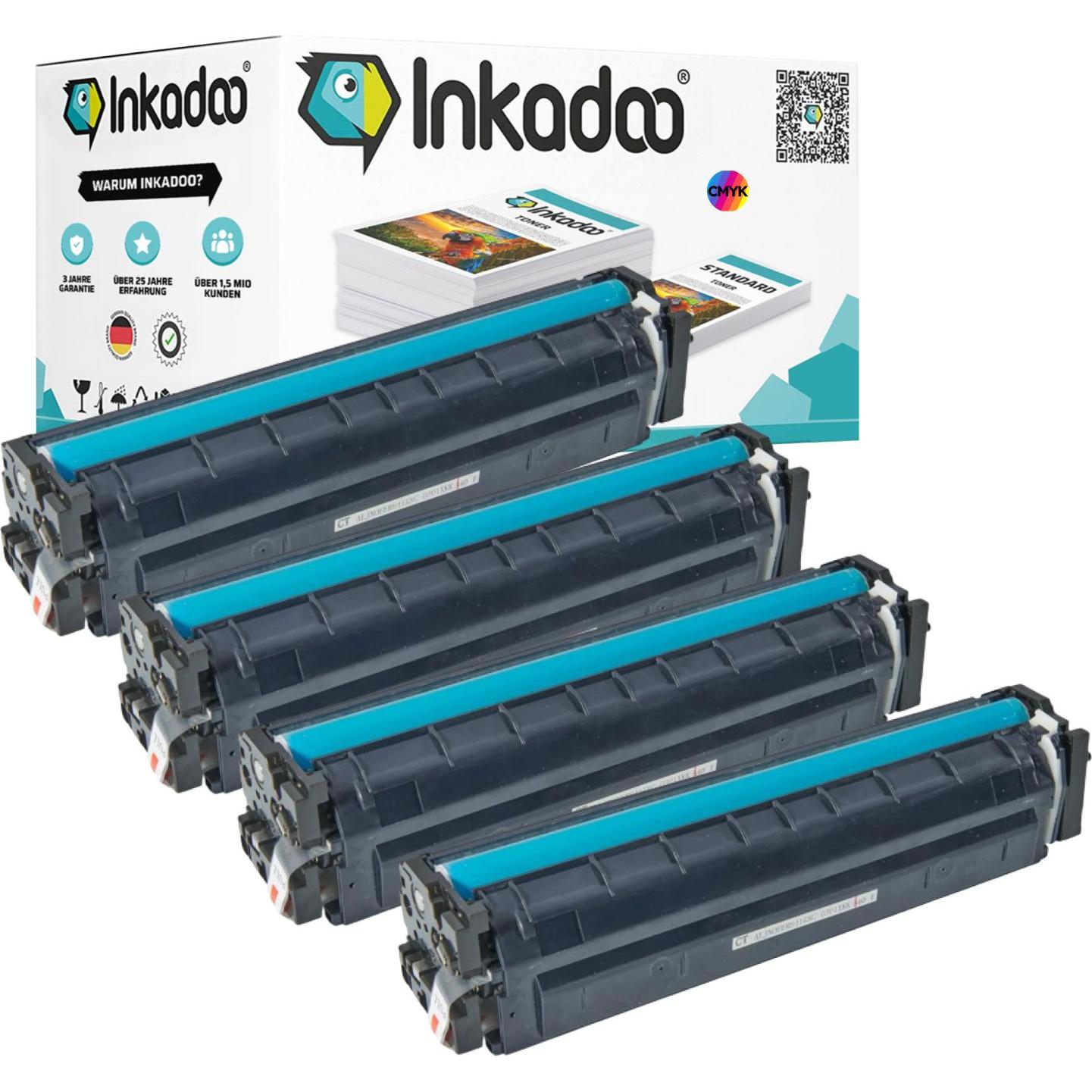 Inkadoo, Toner, Toner multipack kompatibel zu Canon 718 enthält 4x Tonerkartusche Schwarz Cyan Magenta Gelb (BK)