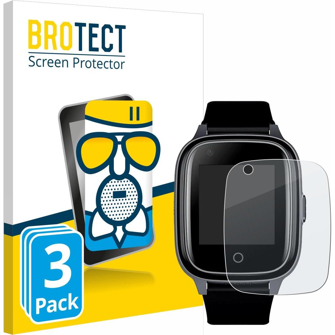 BROTECT Schutzglas Schutzfolie Displayschutz Display Schutz Glas Folie matt, Smartwatch Schutzfolie, Grau